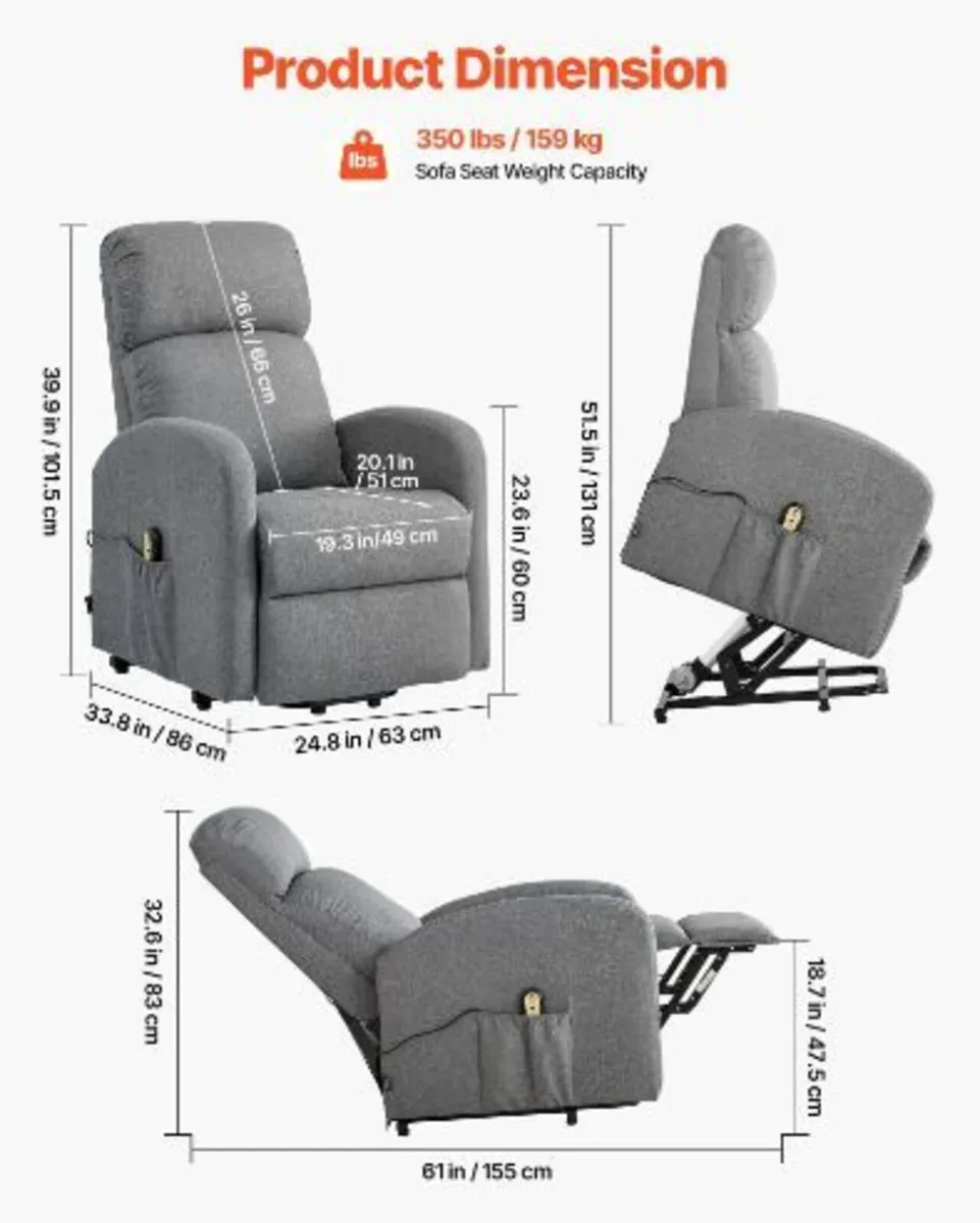 Power Lift Recliner Chair, Electric Lift - Image 1