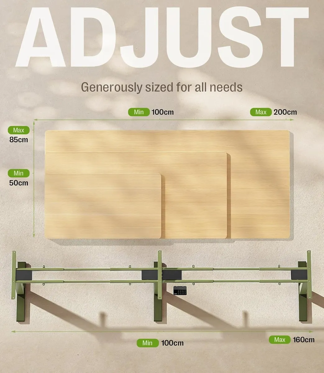 T2 Standing Desk Frame Dual Motor Electric Legs - Image 2