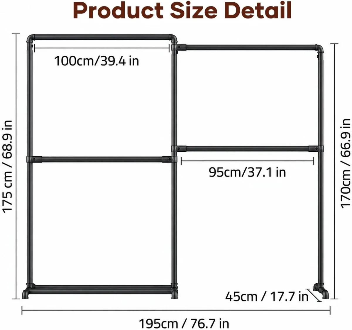 Heavy Duty Clothes Rail for Families Or Homes - Image 2