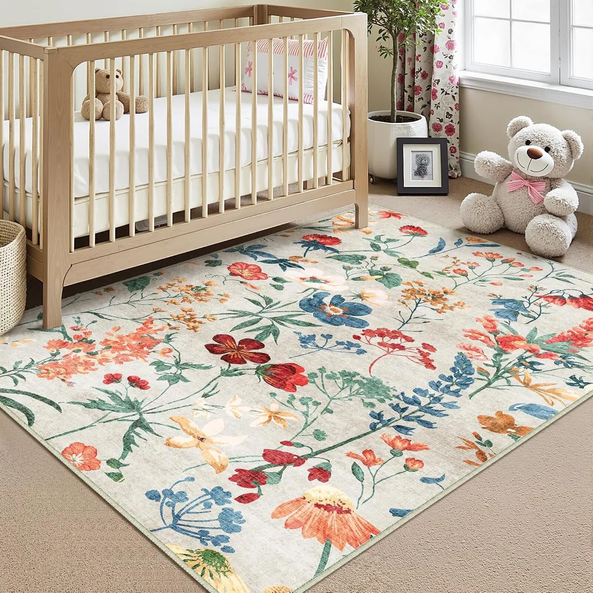 Rugs Living Room Area Rug Floral - Image 3