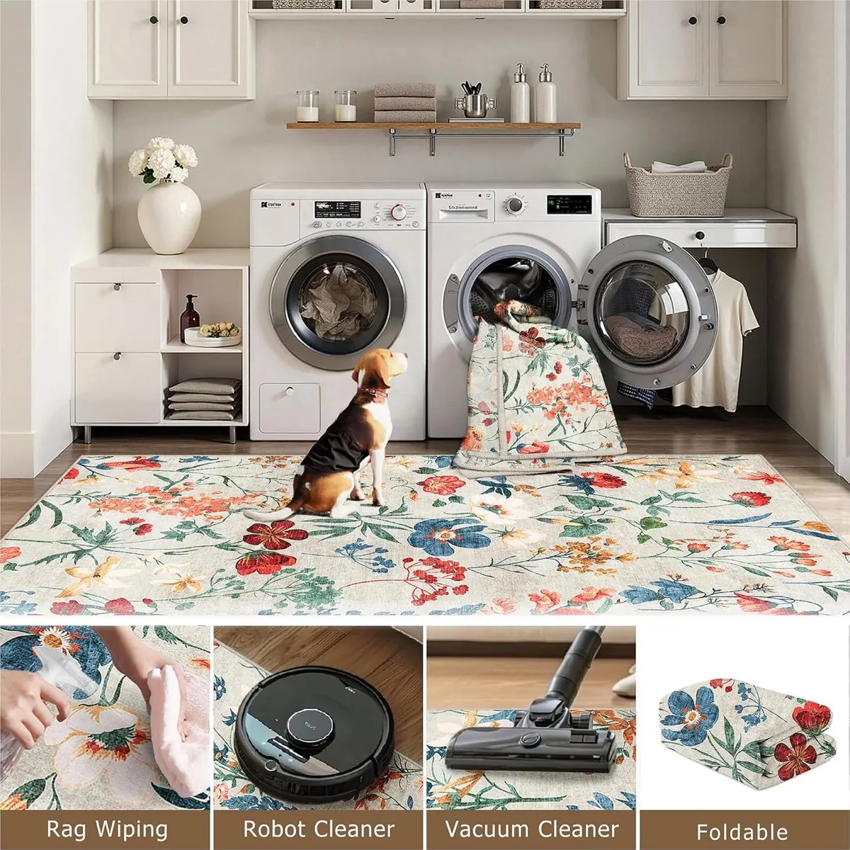Rugs Living Room Area Rug Floral - Image 4