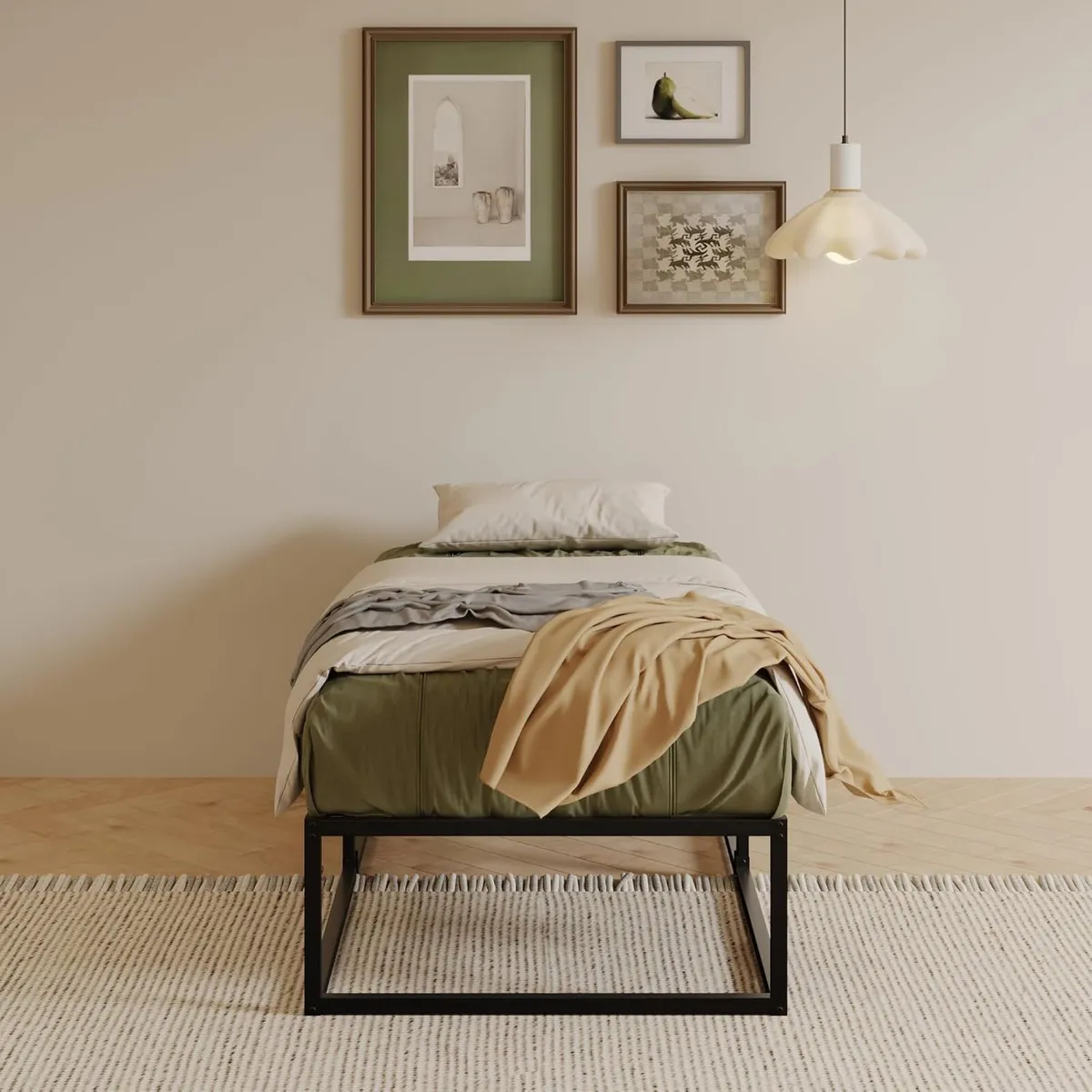 Bed Frame 36CM High with Steel Slats Support - Image 3