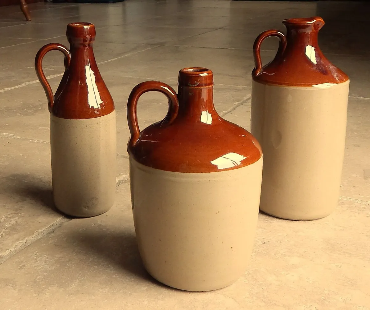 3 Pearsons Earthenware Glazed Jugs - Image 3