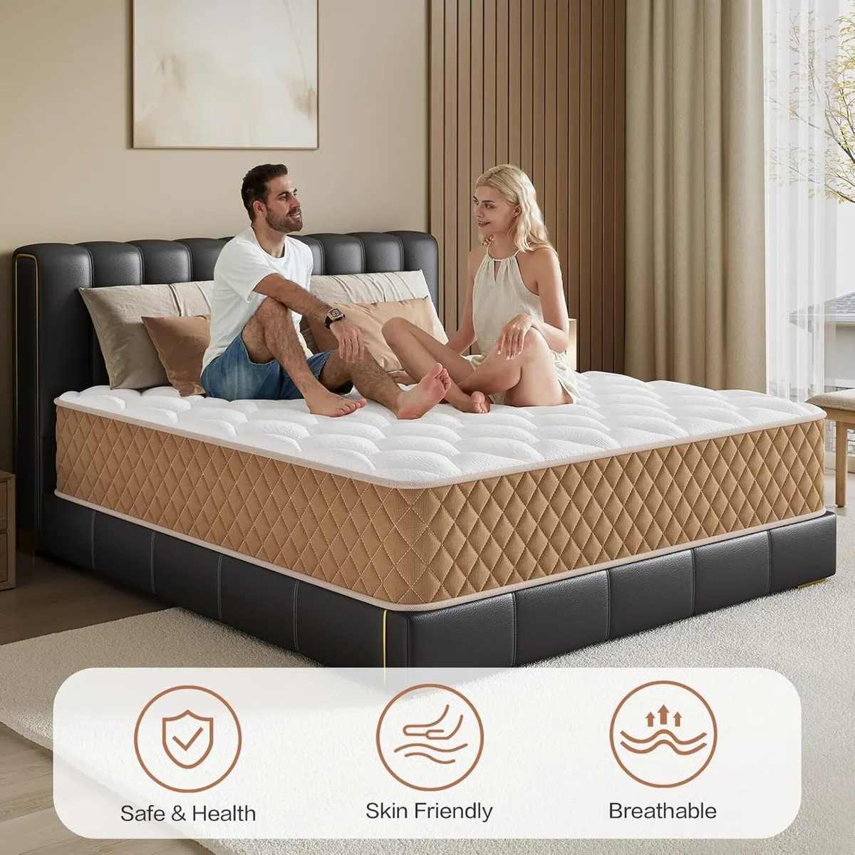 Mattresses 10 Inch Hybrid Memory Foam Bed Mattress - Image 3