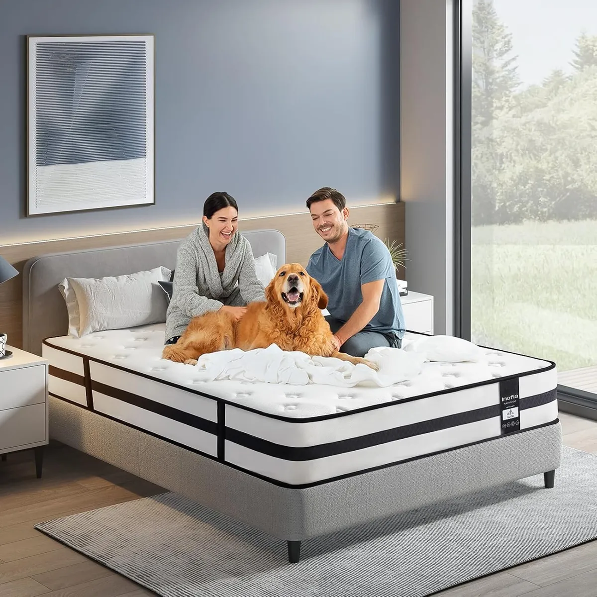 Small Double Mattresses Memory Foam Sprung 4FT - Image 2