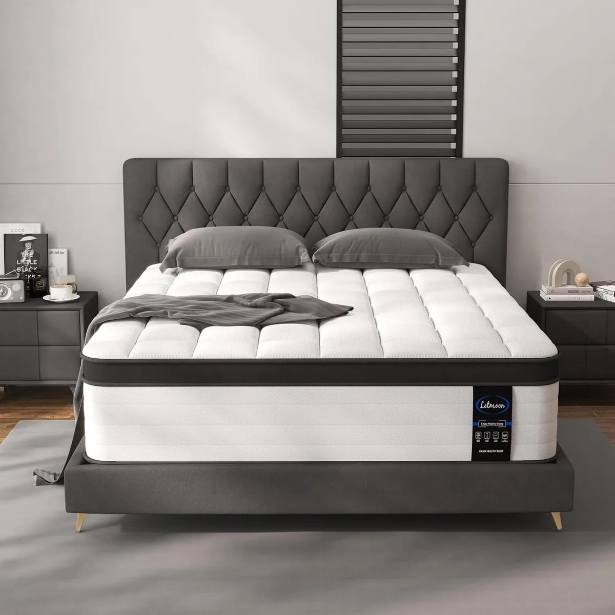 Mattress Pocket Sprung Memory Foam Hybrid Bed - Image 1
