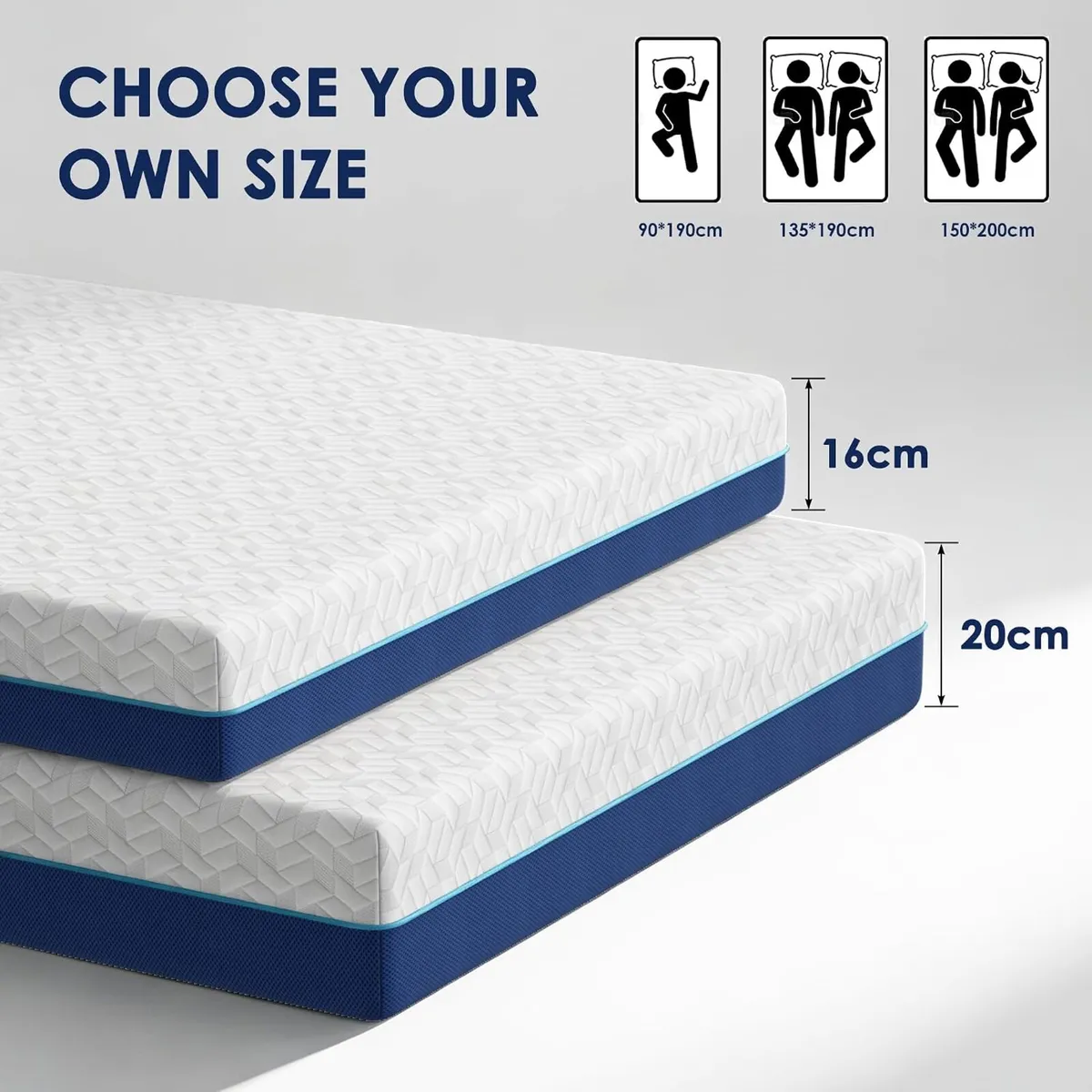 Memory Foam Mattress Medium Firm - Image 2