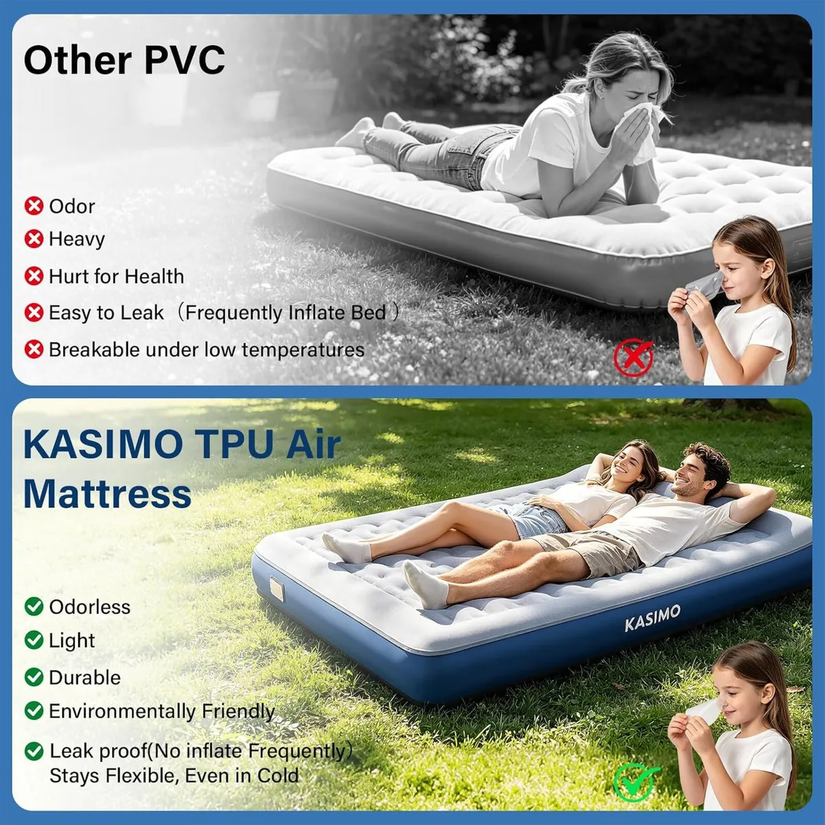 Inflatable Mattress Air with Wireless Battery Pump - Image 2