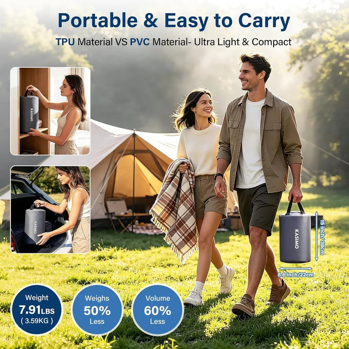 Inflatable Mattress Air with Wireless Battery Pump - Image 3