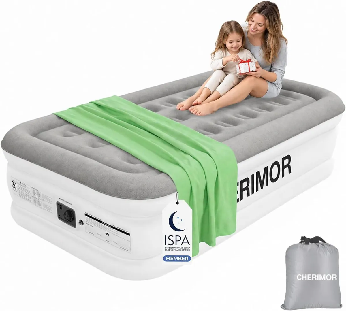 Inflatable Mattress with Built-In Airbed Pump X - Image 1