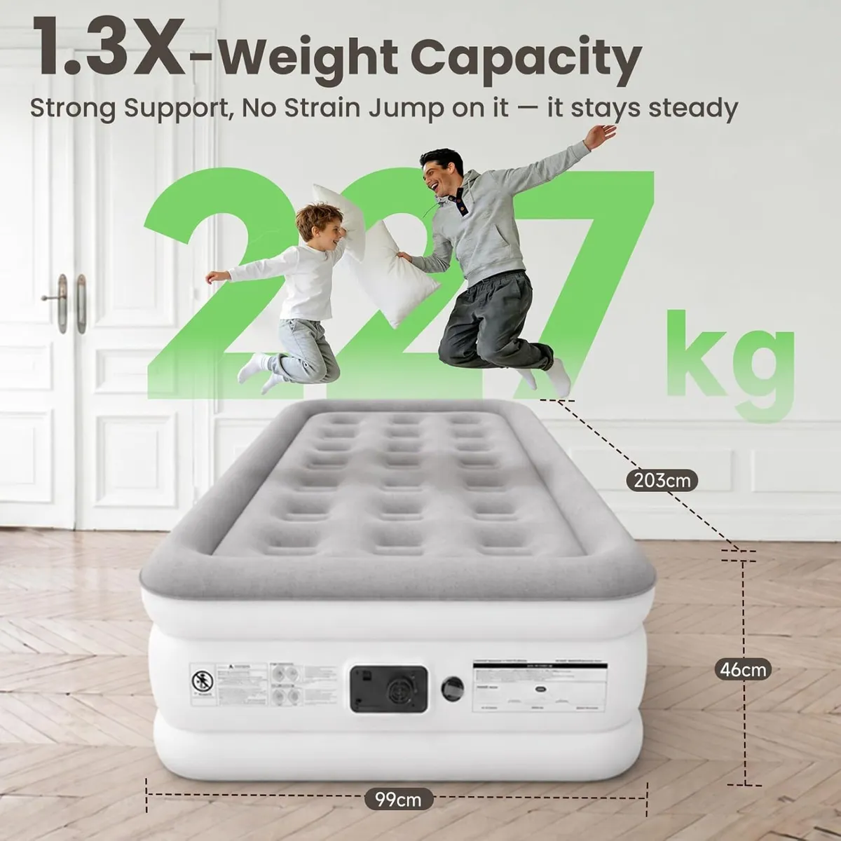 Inflatable Mattress with Built-In Airbed Pump X - Image 3