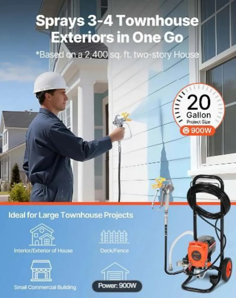 Stand Airless Paint Sprayer, 900W - Image 2