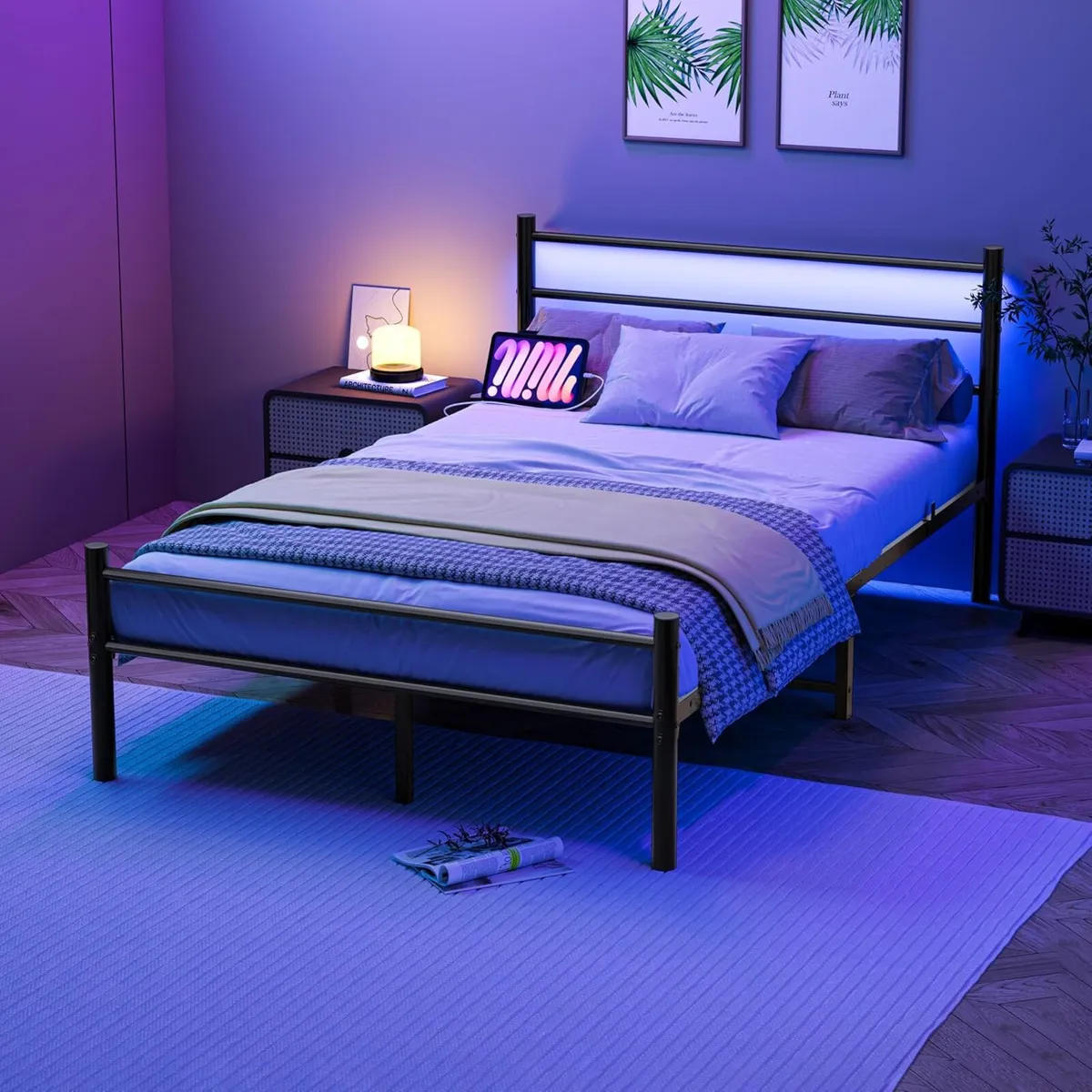 Bed Frame Guest Youth with Slatted for Bedroom - Image 4