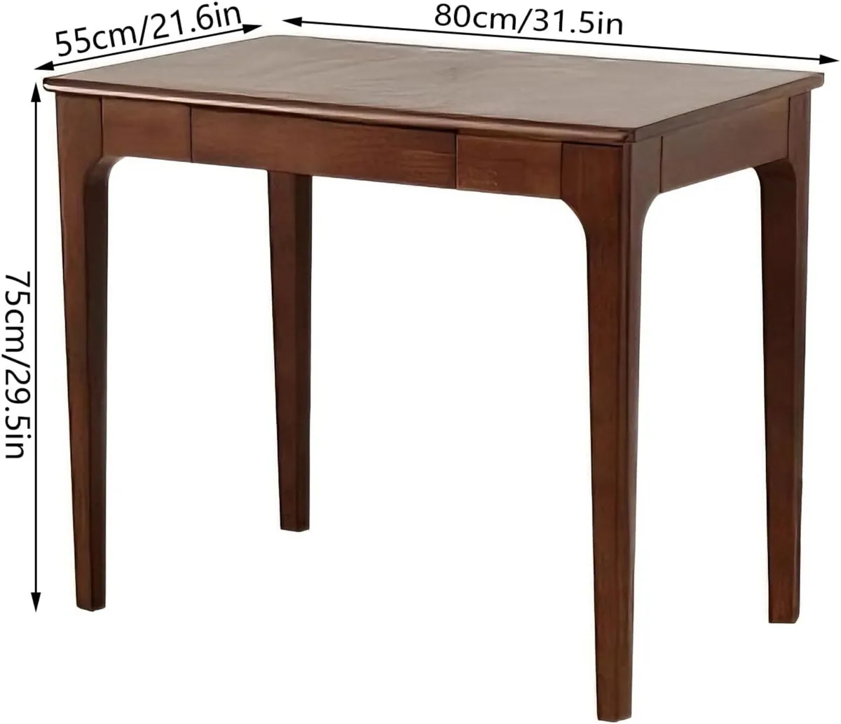 Small Desk with Drawers Solid Wood Computer - Image 3