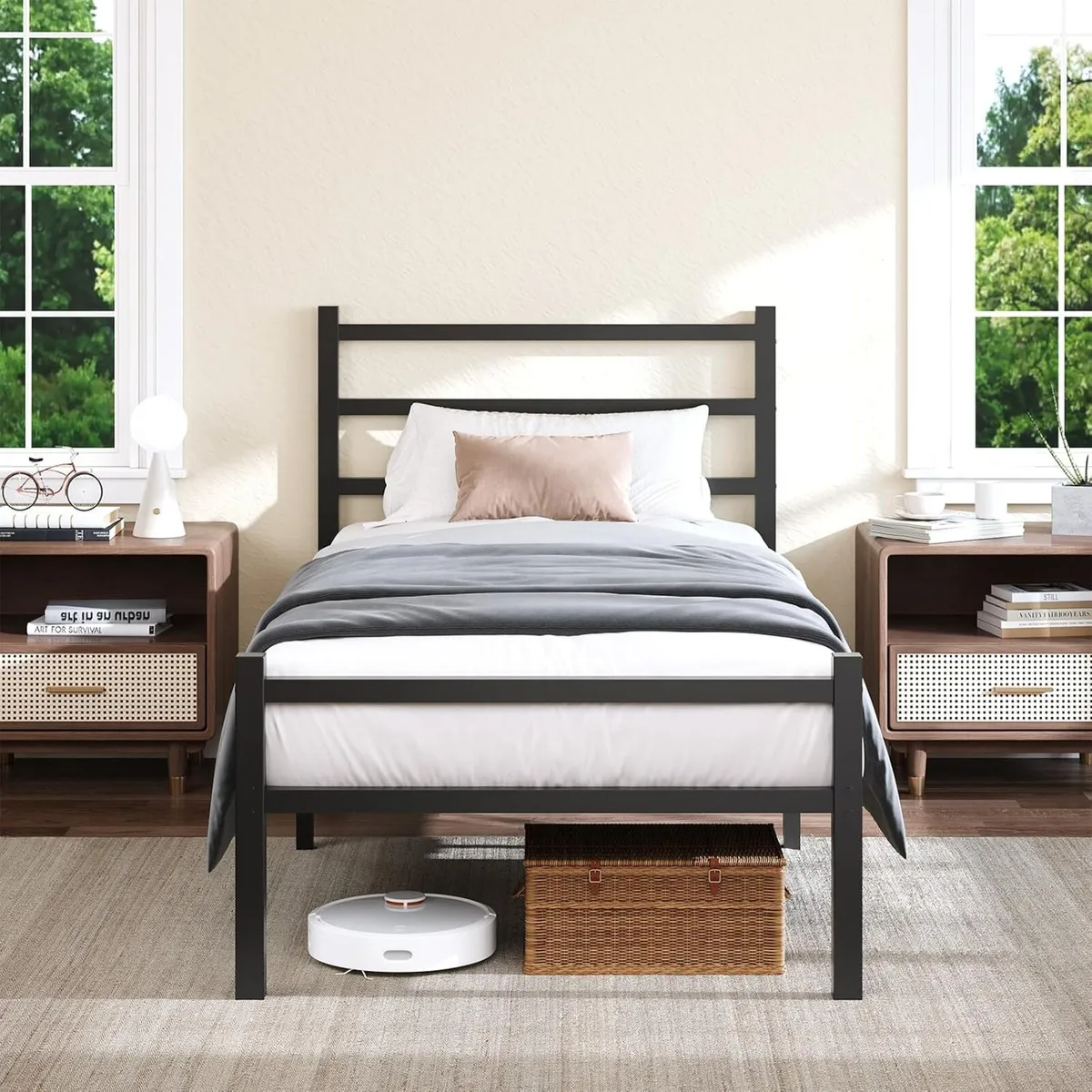Metal Bed Frame Iron with Headboard and Footboard - Image 1