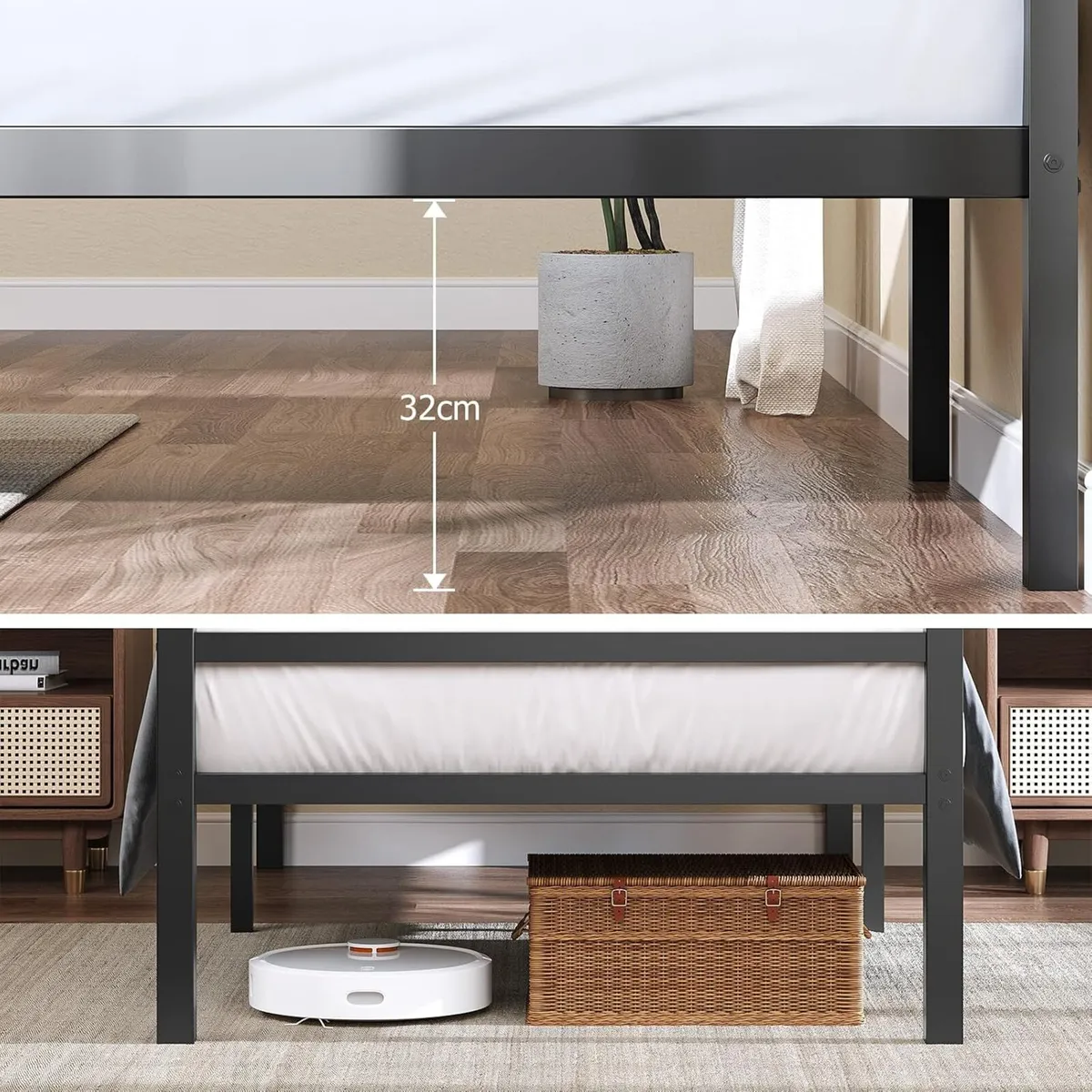 Metal Bed Frame Iron with Headboard and Footboard - Image 4