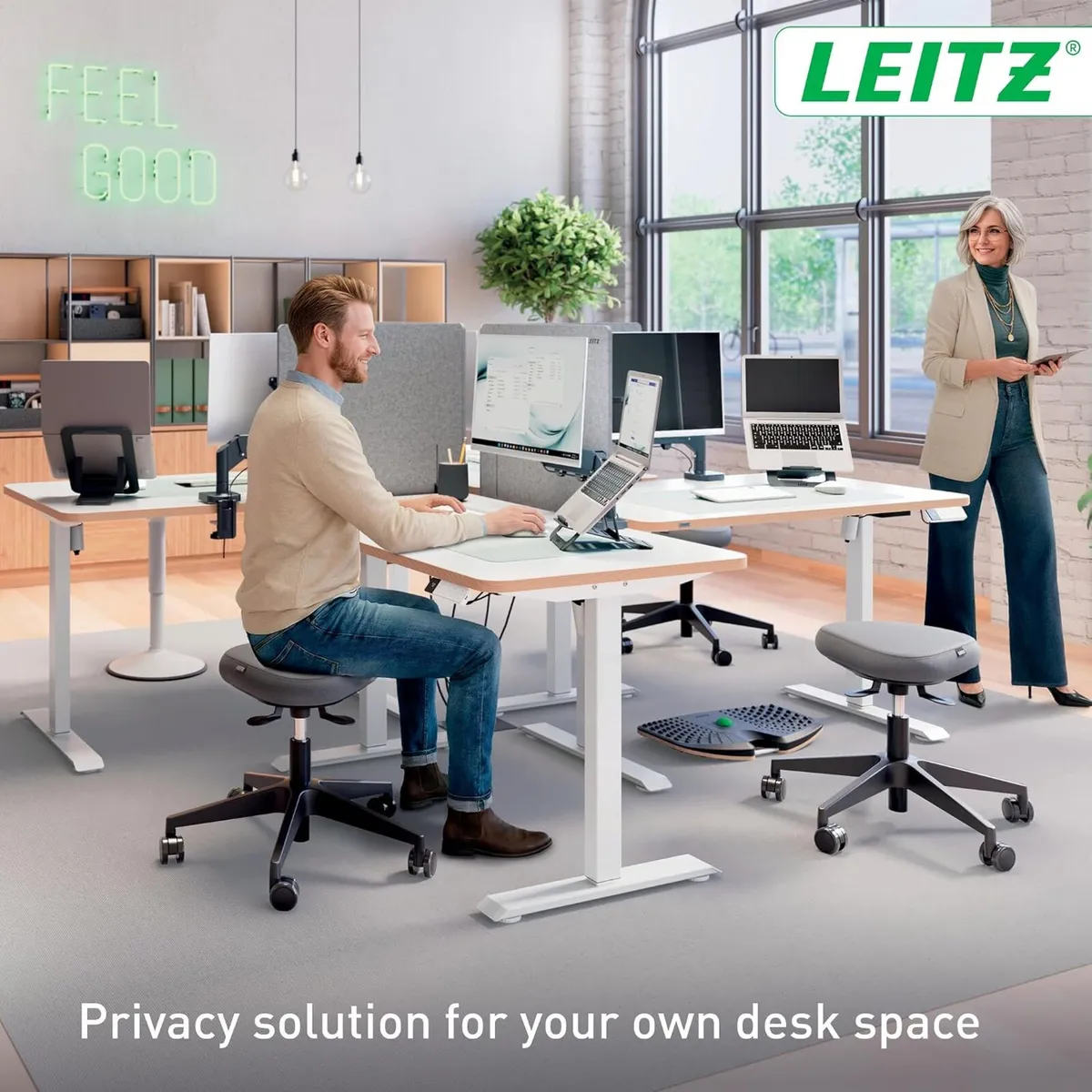 Adjustable Desk Divider Noise-Dampening 60x70CM - Image 2