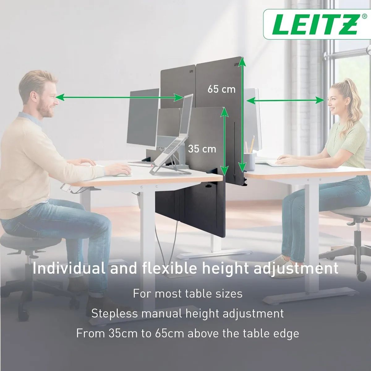 Adjustable Desk Divider Noise-Dampening 60x70CM - Image 3