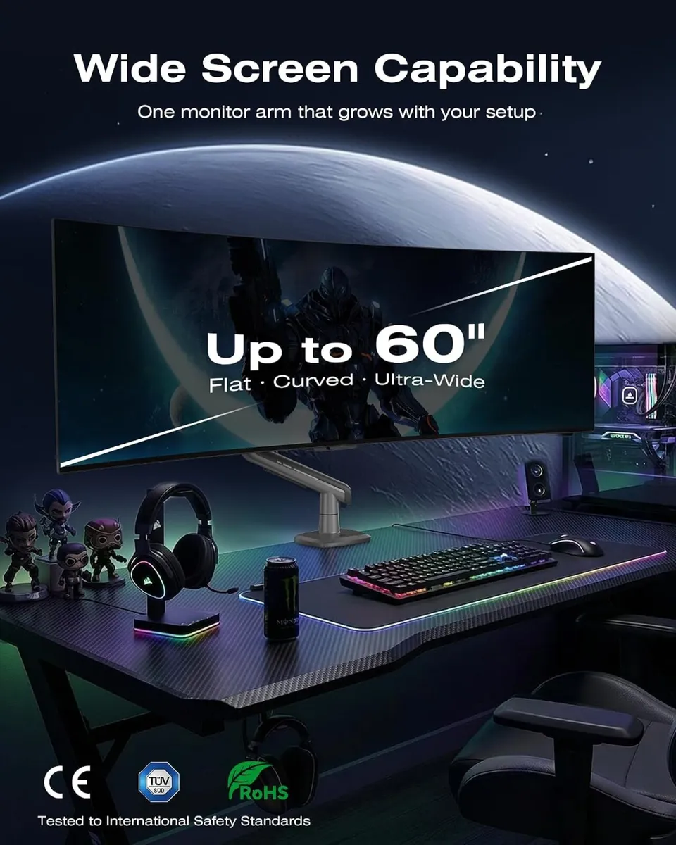 Ultrawide Monitor Arm Desk Mount for 32-60 Inch - Image 2