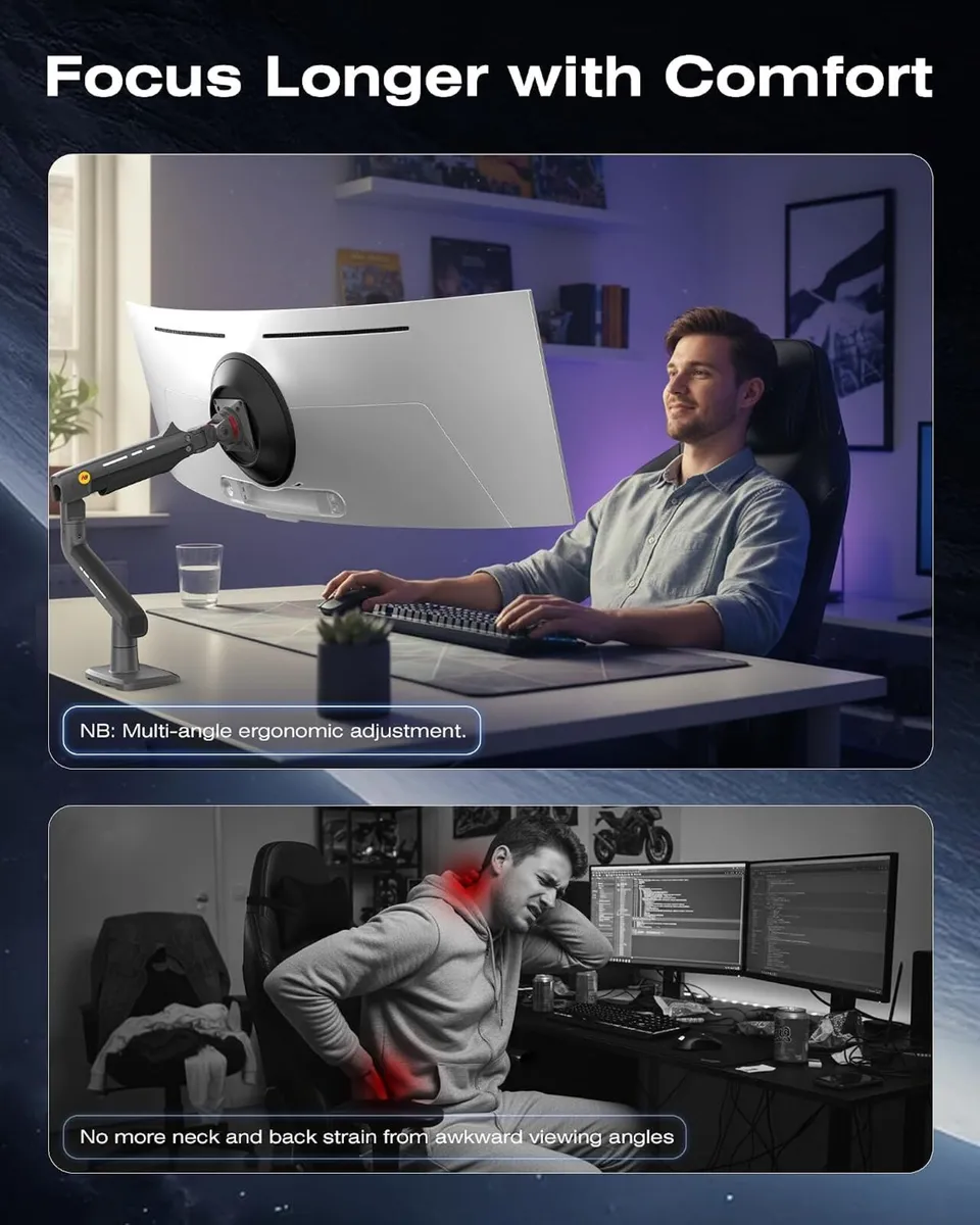 Ultrawide Monitor Arm Desk Mount for 32-60 Inch - Image 4
