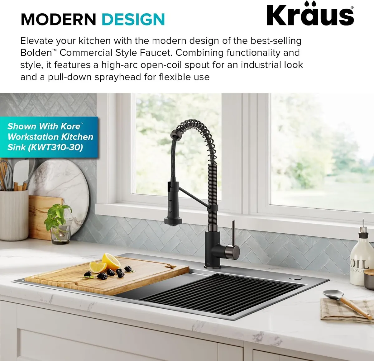 Bolden Commercial Style 2-Function Single Handle - Image 4