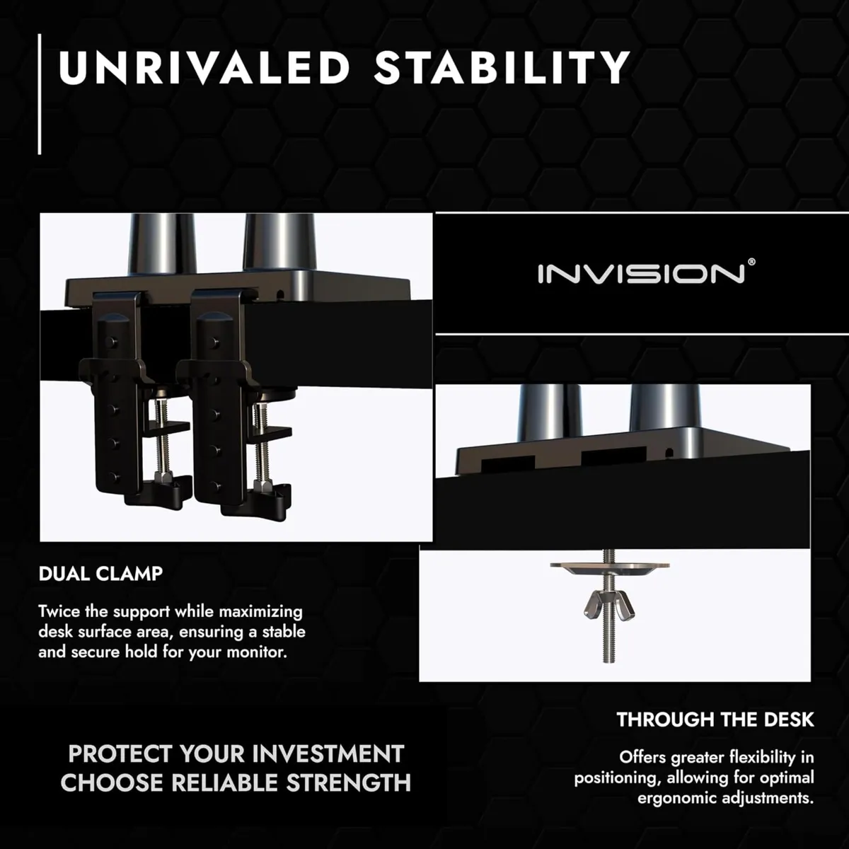 Dual PC Monitor Arm Bracket Ergonomic Height - Image 3
