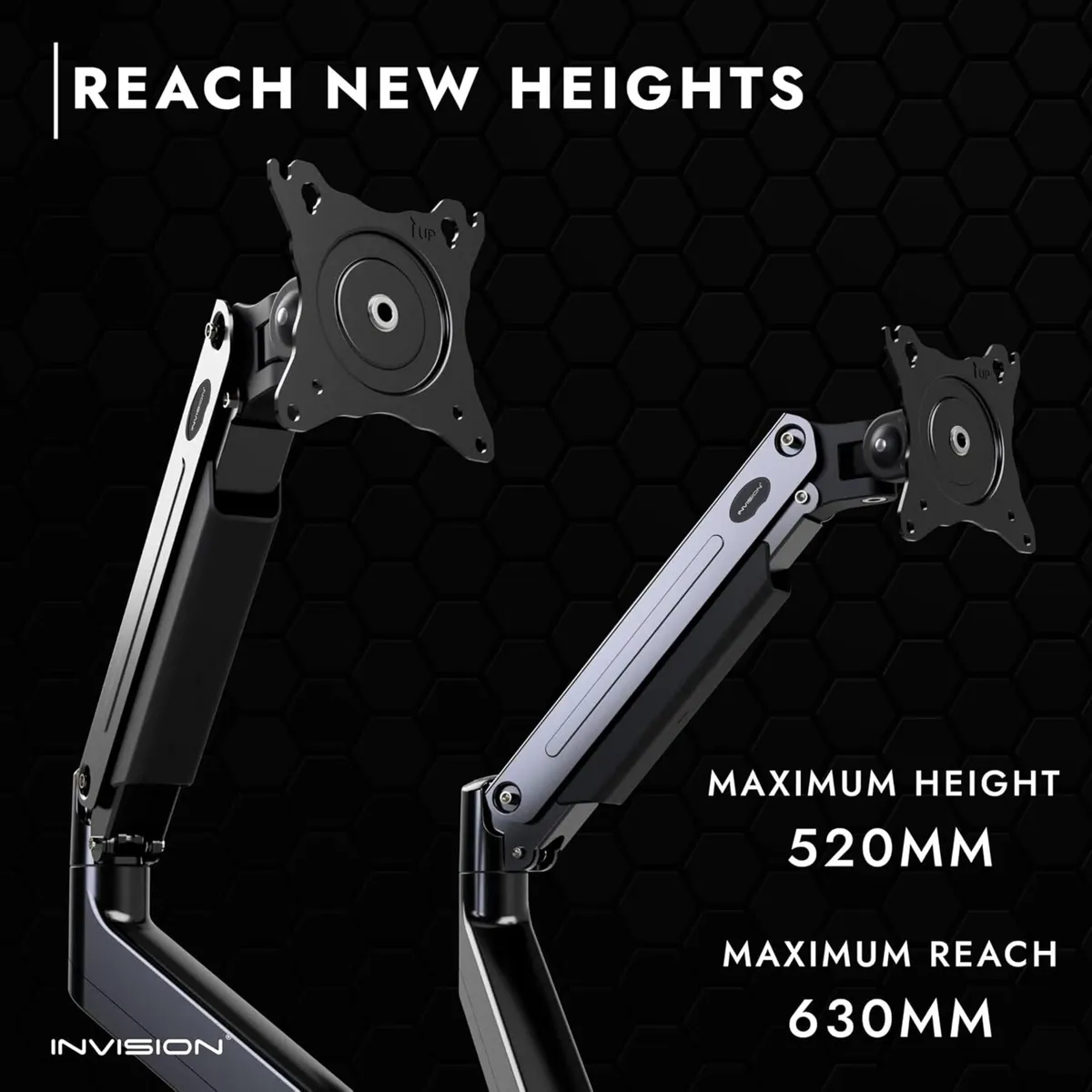 Dual PC Monitor Arm Bracket Ergonomic Height - Image 4