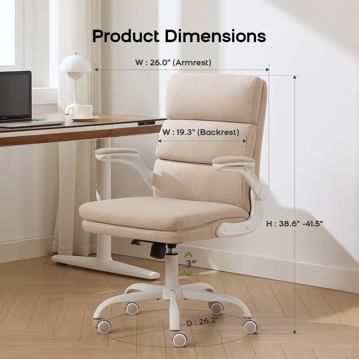 Ergonomic Office Chair with 3-Stage Back Support - Image 2