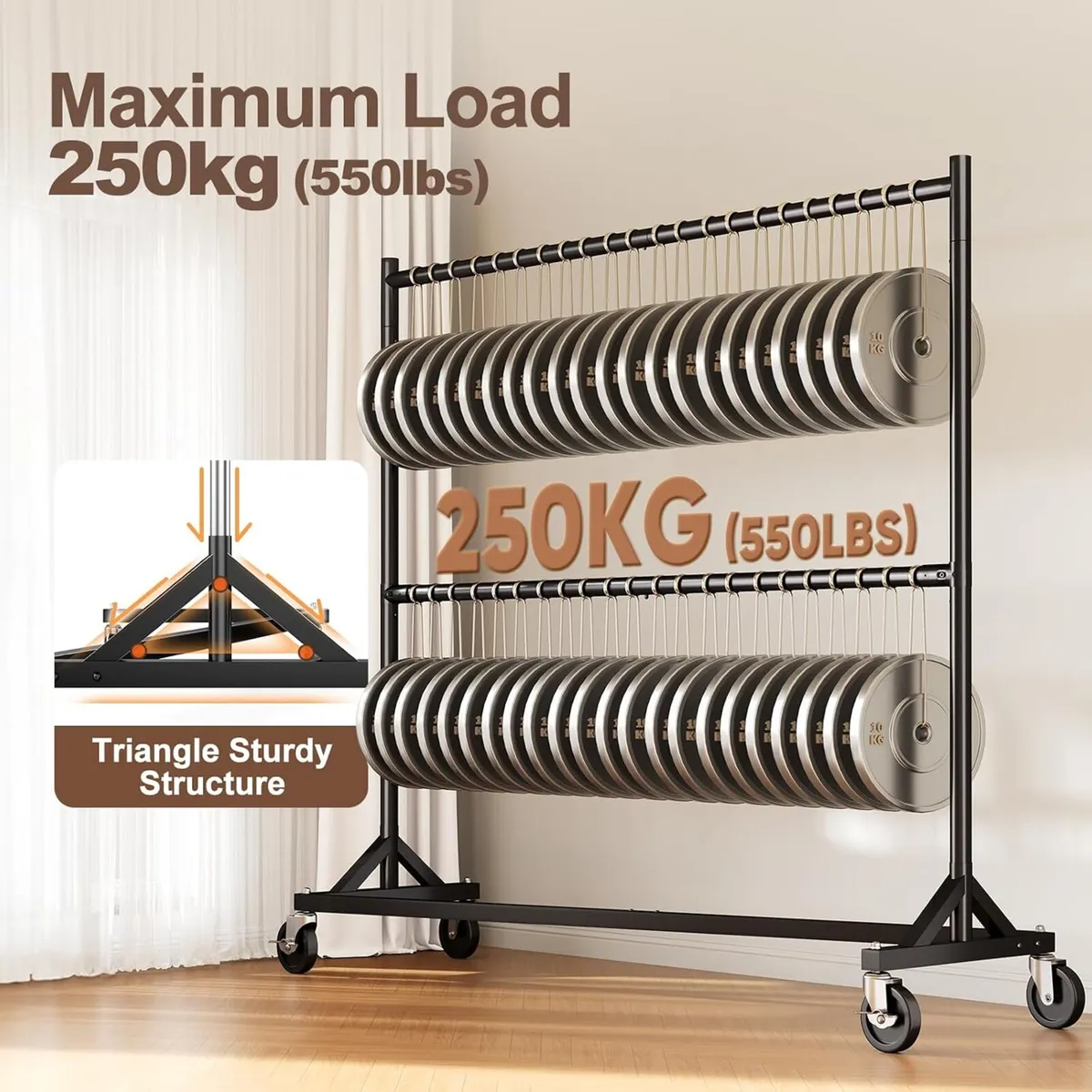 Commercial Heavy Duty Double Clothing Rack Z Base - Image 4