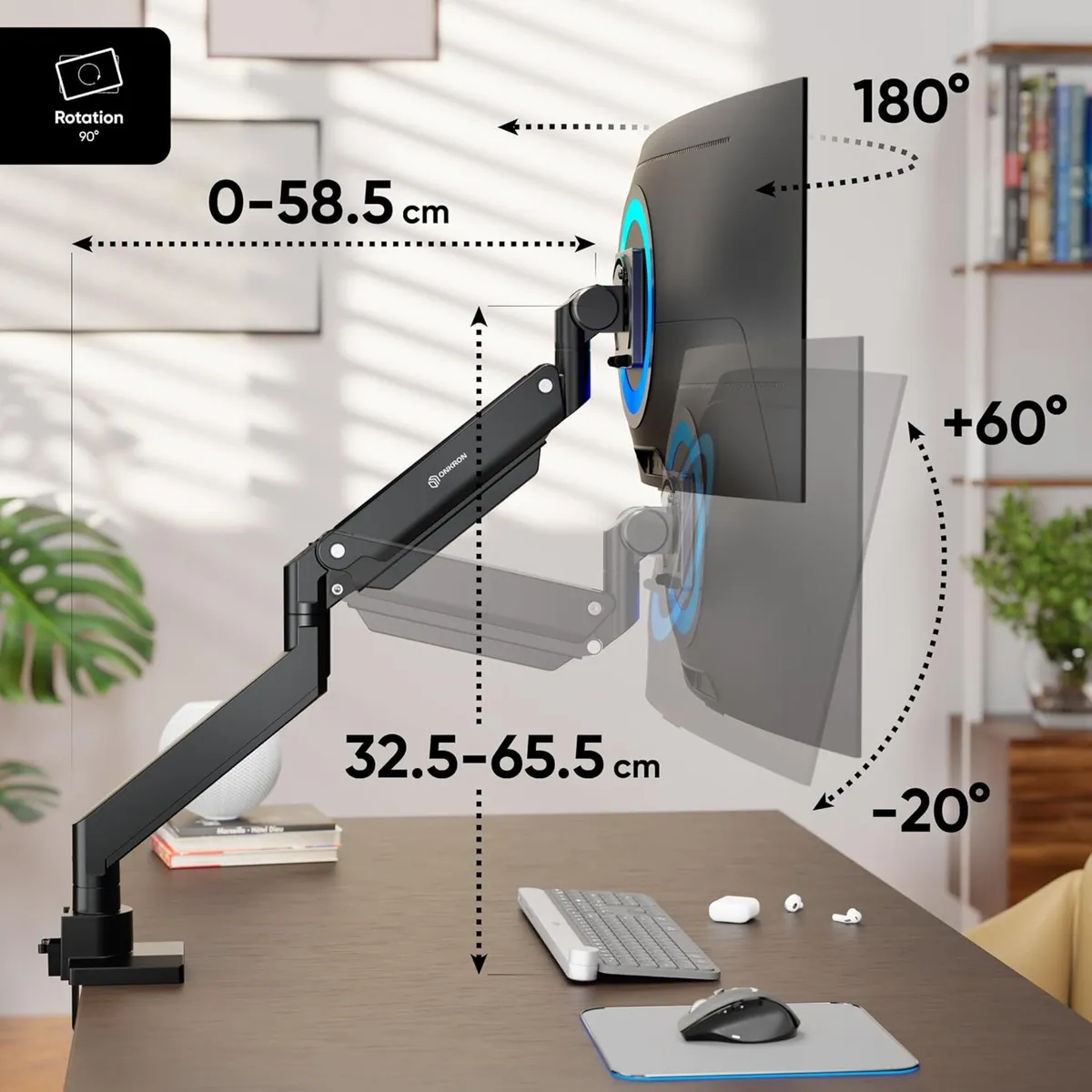 Desk Monitor Arm 17"-57" Up to 27KG - Image 3