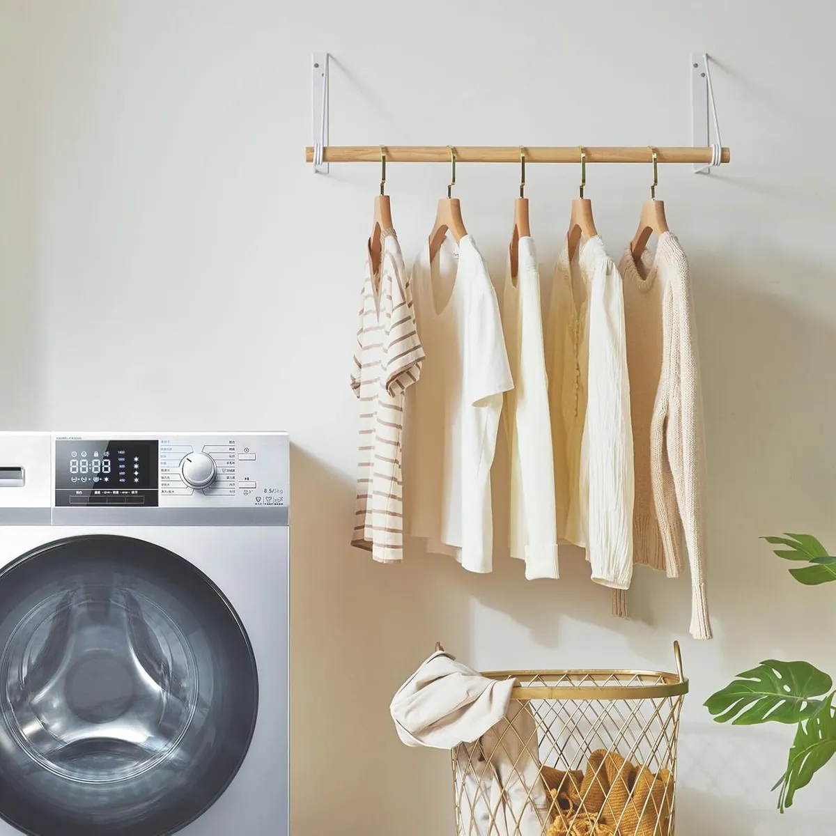 Wood Wall Mounted Clothes Rail Coat (Set of 3) - Image 4