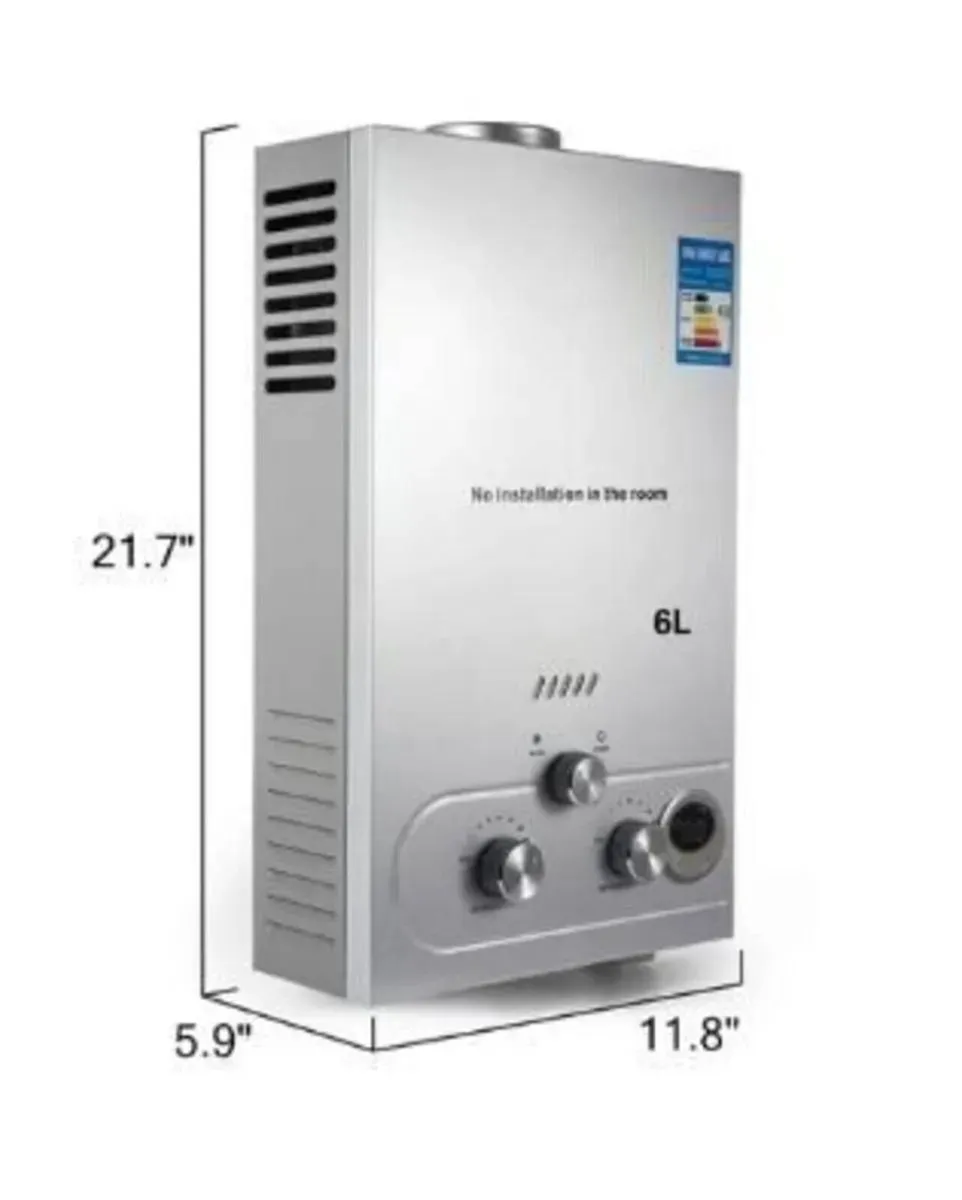 6L LPG Instant Gas Water Heater Caravan Shower - Image 1