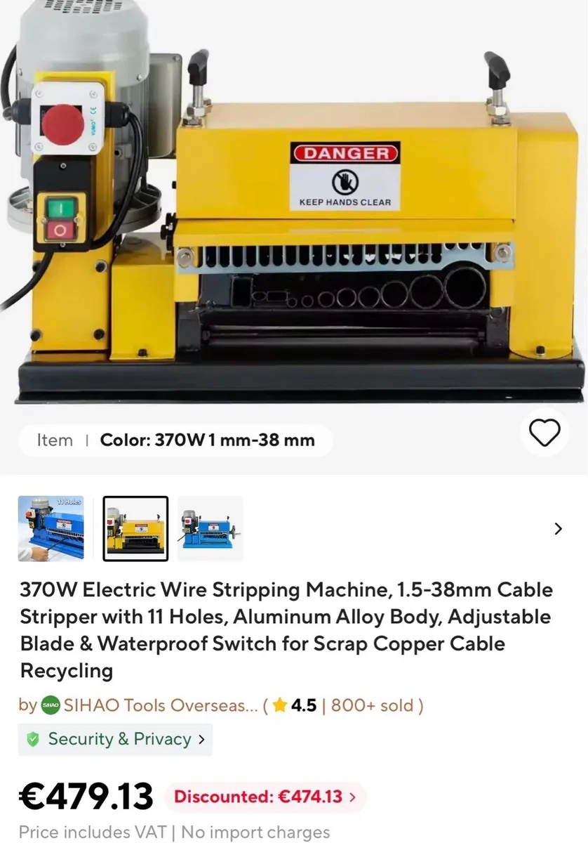 Scrap Cable Stripping Machine 1mm-40mm - Image 2