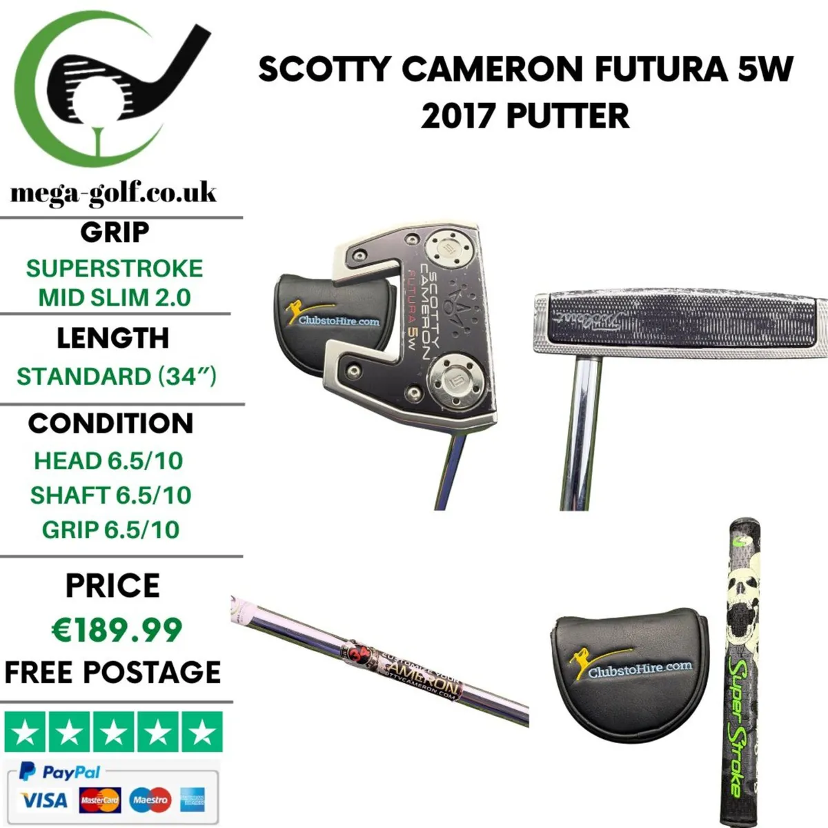 Scotty Cameron Futura 5W 2017 Putter / 34'' - Image 1