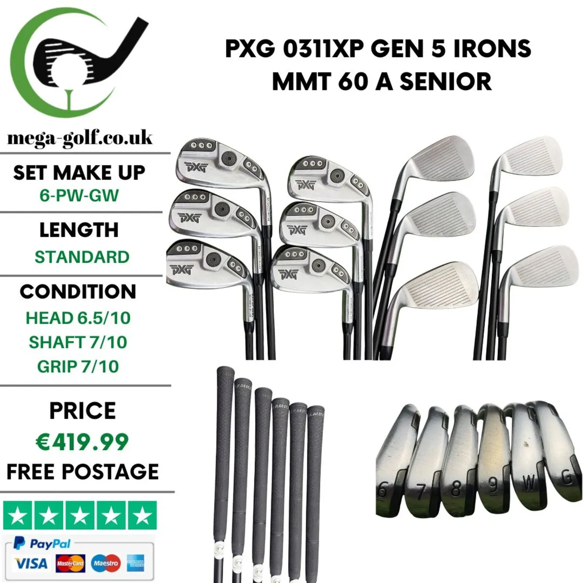 PXG 0311XP Gen 5 Irons / 6-Pw-Gw / MMT 60 A Senior - Image 1