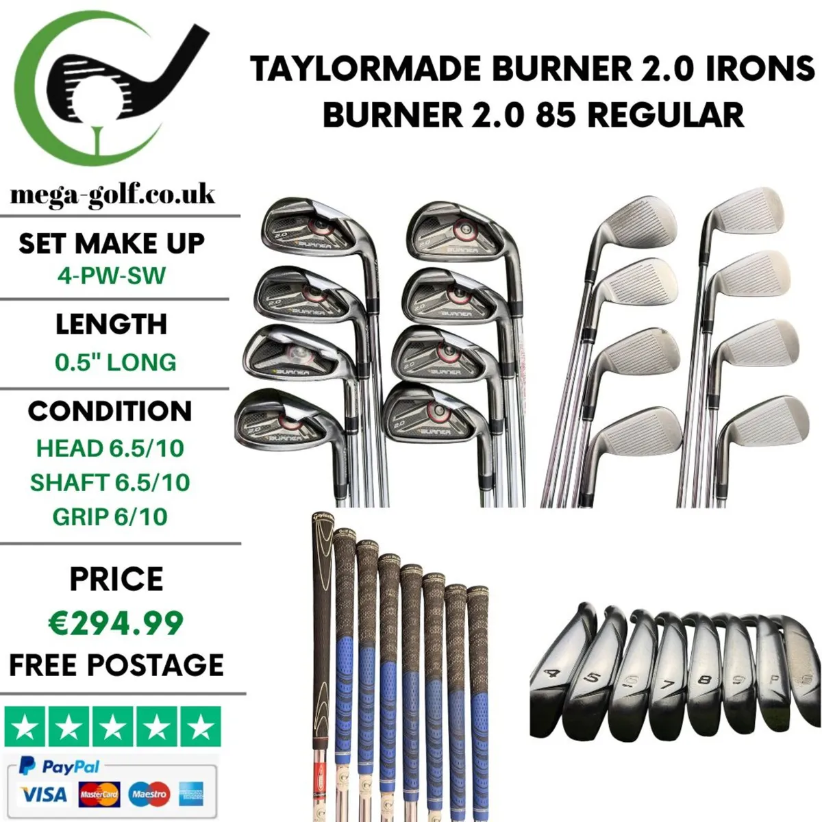 Taylormade Burner 2.0 Irons / 4-Pw-Sw / Regular - Image 1