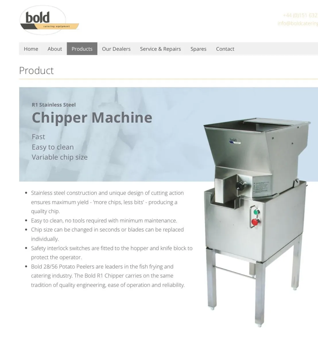 Bold R1 potato chipper