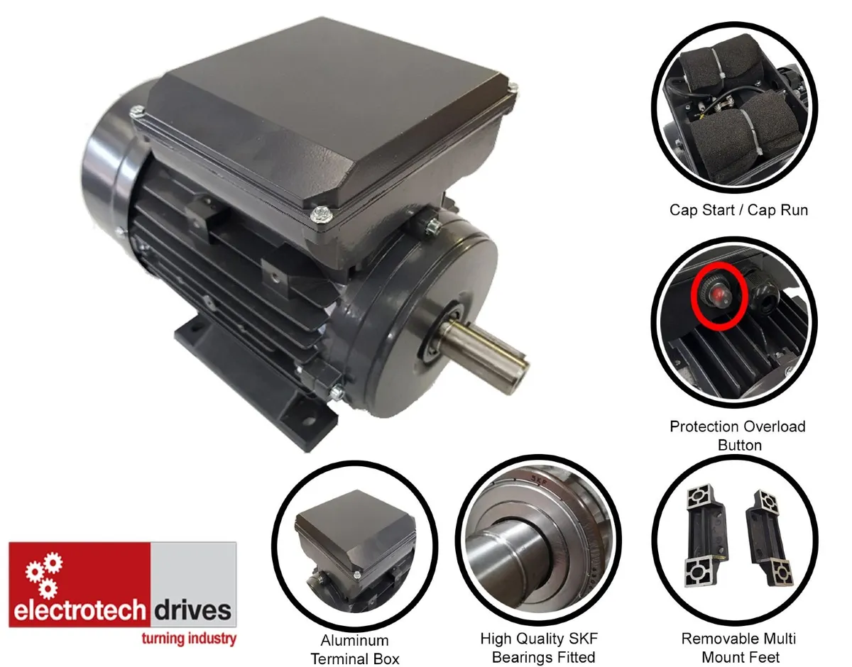 Single Phase Electric Motors 0.12kw - 4.0kw 5.5HP - Image 4