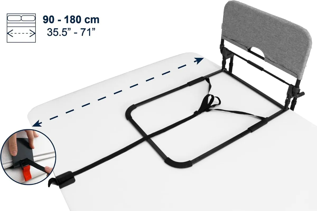 Bed Rail for Elderly Adults Foldable Height - Image 4