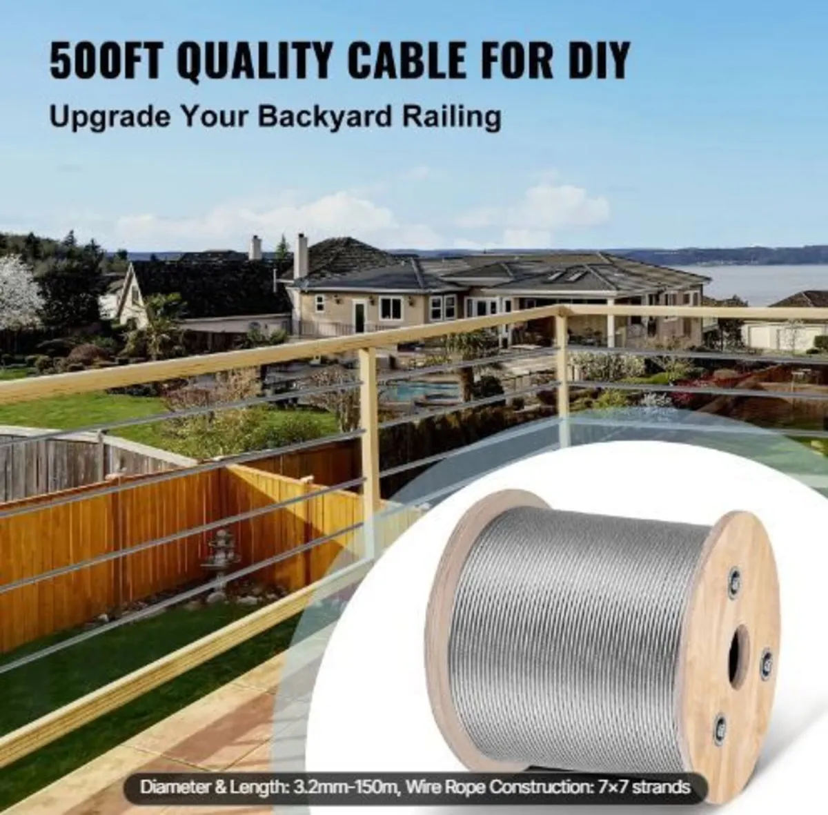 T316 Stainless Steel Cable 3.2 mm 7x7 Steel - Image 4