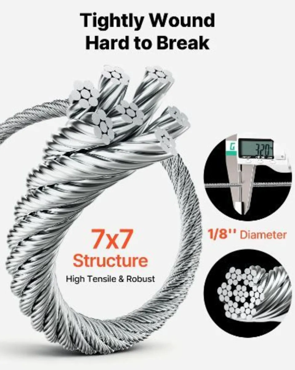 3.2 mm Wire Rope Kit, 30.5 m Length - Image 4