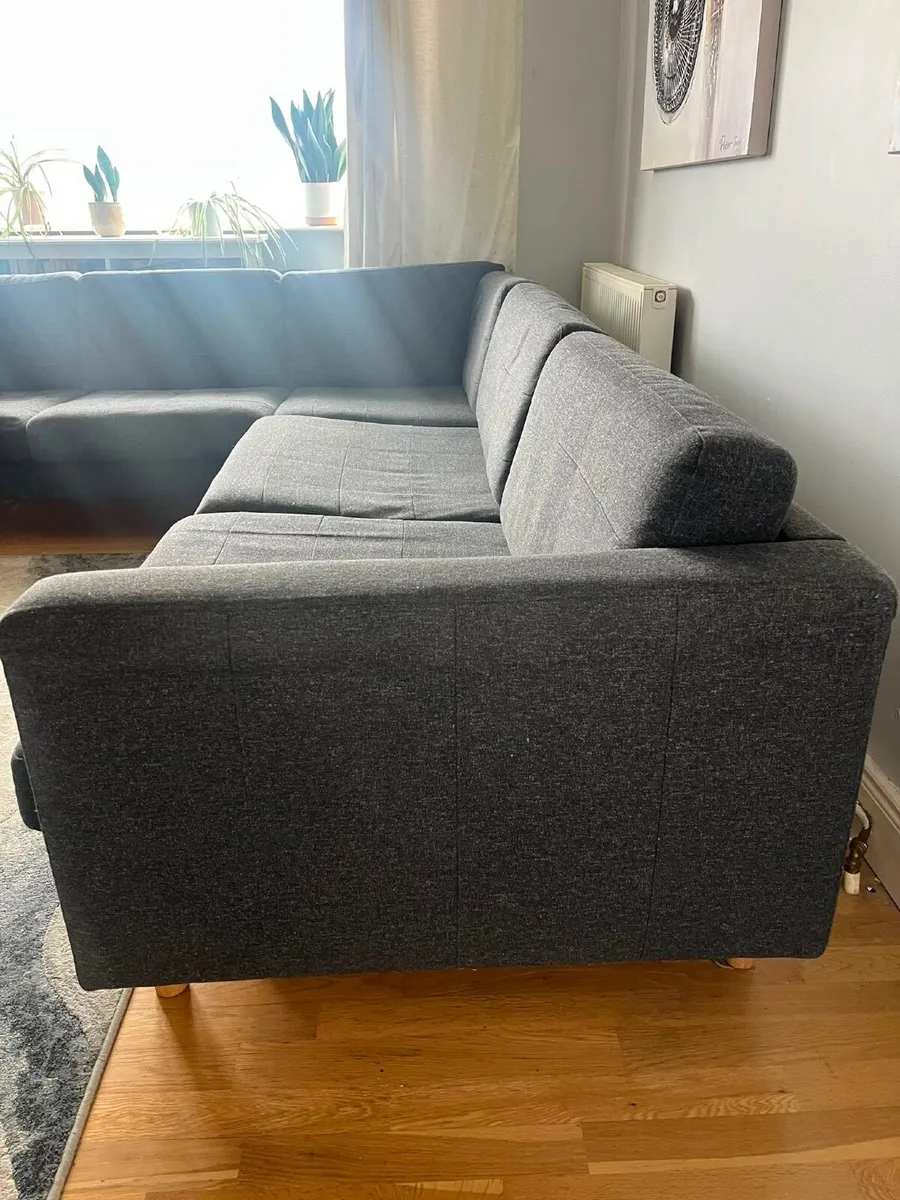 IKEA L Sofa Grey - - Image 1