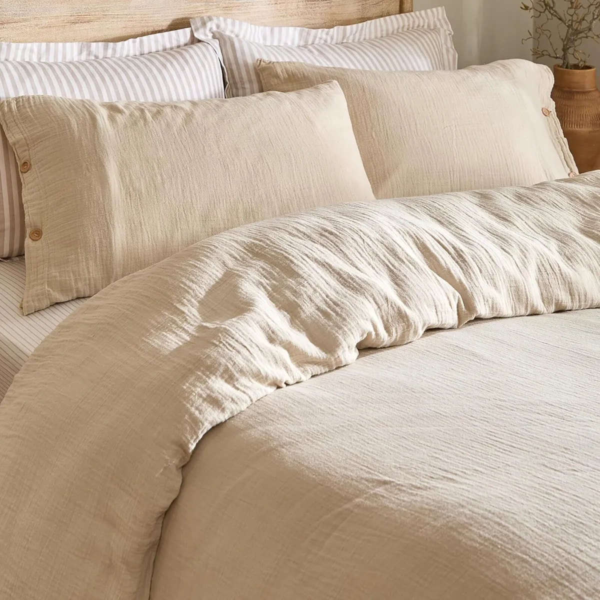 Lark Cotton Muslin Duvet Cover Set - Image 2