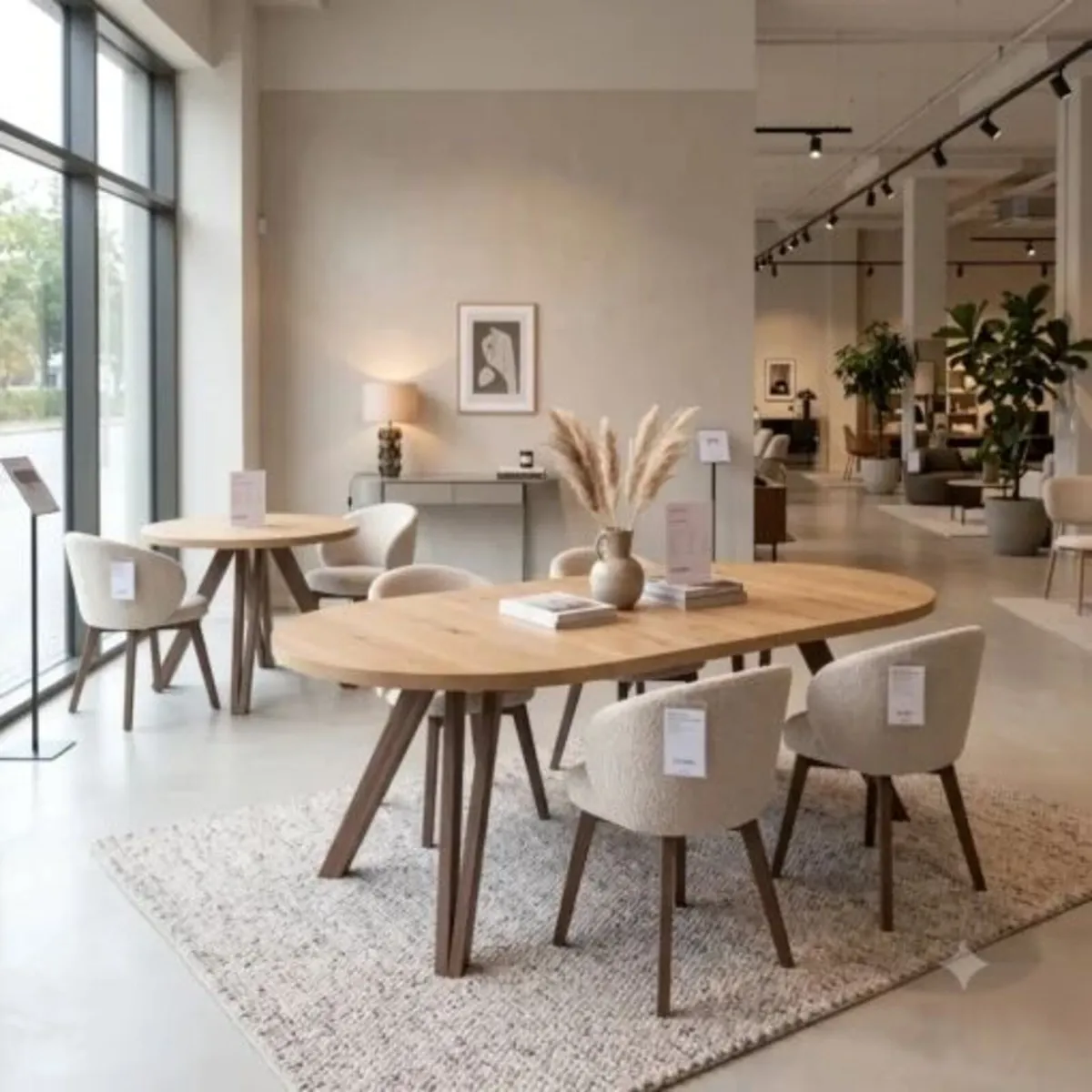 Extendable Round Dining Table 100-140cm - Image 3