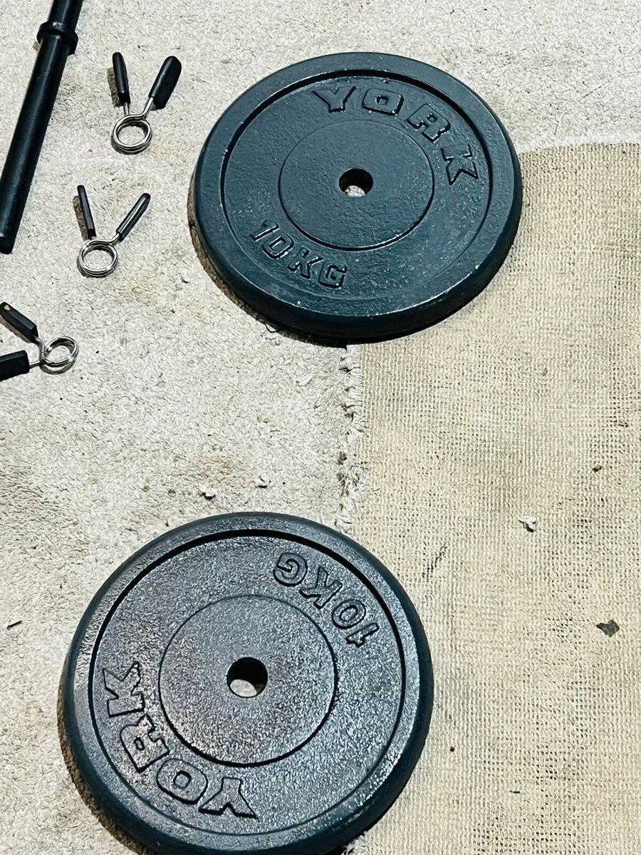 100KG IRON WEIGHTS BARBELL DUMBBELLS RACK BENCH - Image 4