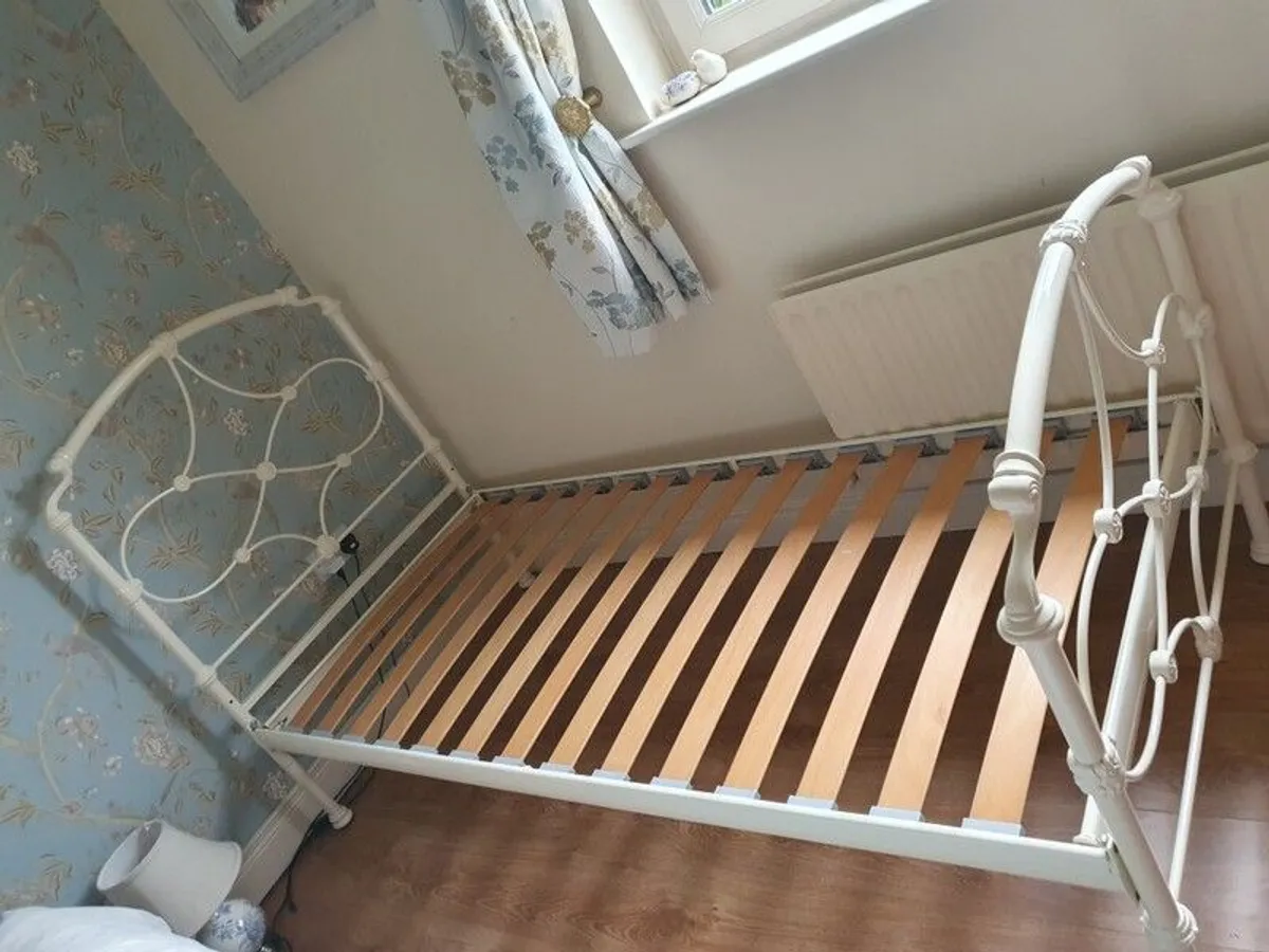 Cream Iron Single Bed - Image 1