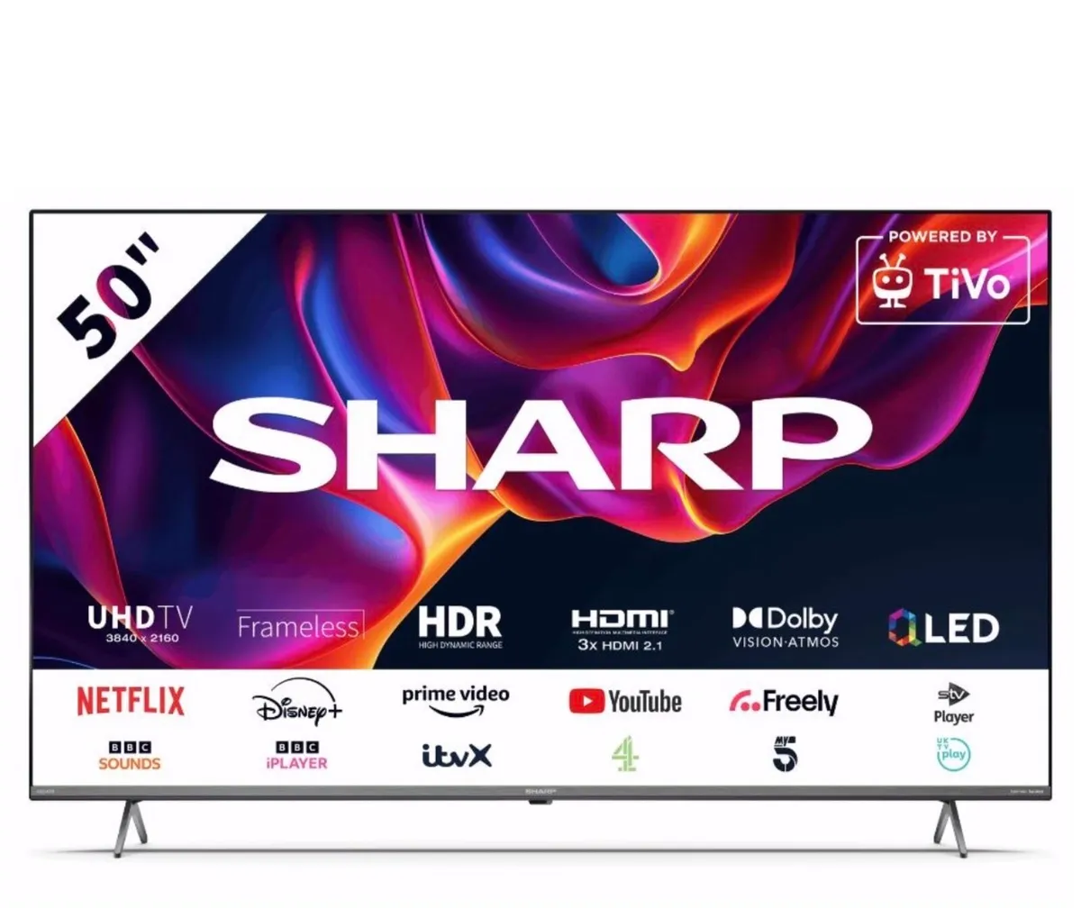 Sharp 50” 4K QLED Smart TV – Excellent Condition - Image 1