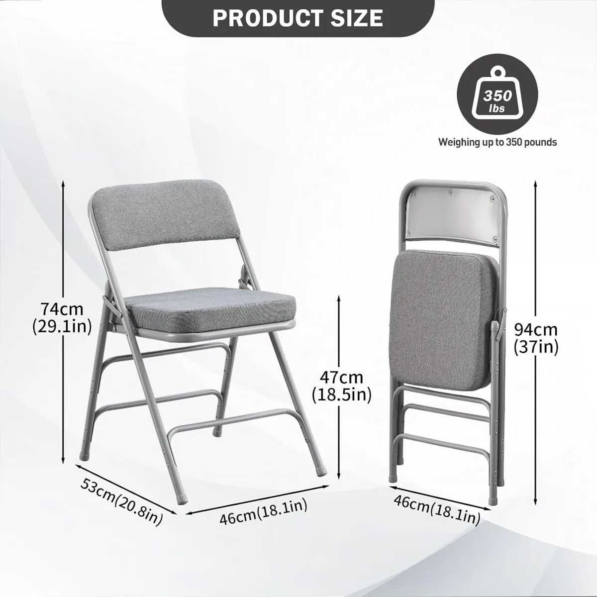 Padded Folding Chair with Thick Cushion - Image 3