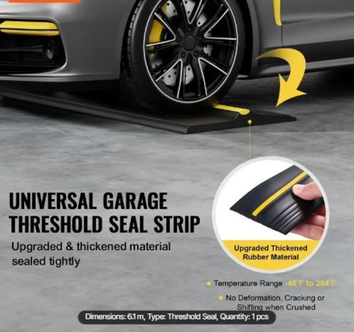 Garage Door Threshold Seal Strip, 20 FT - Image 2