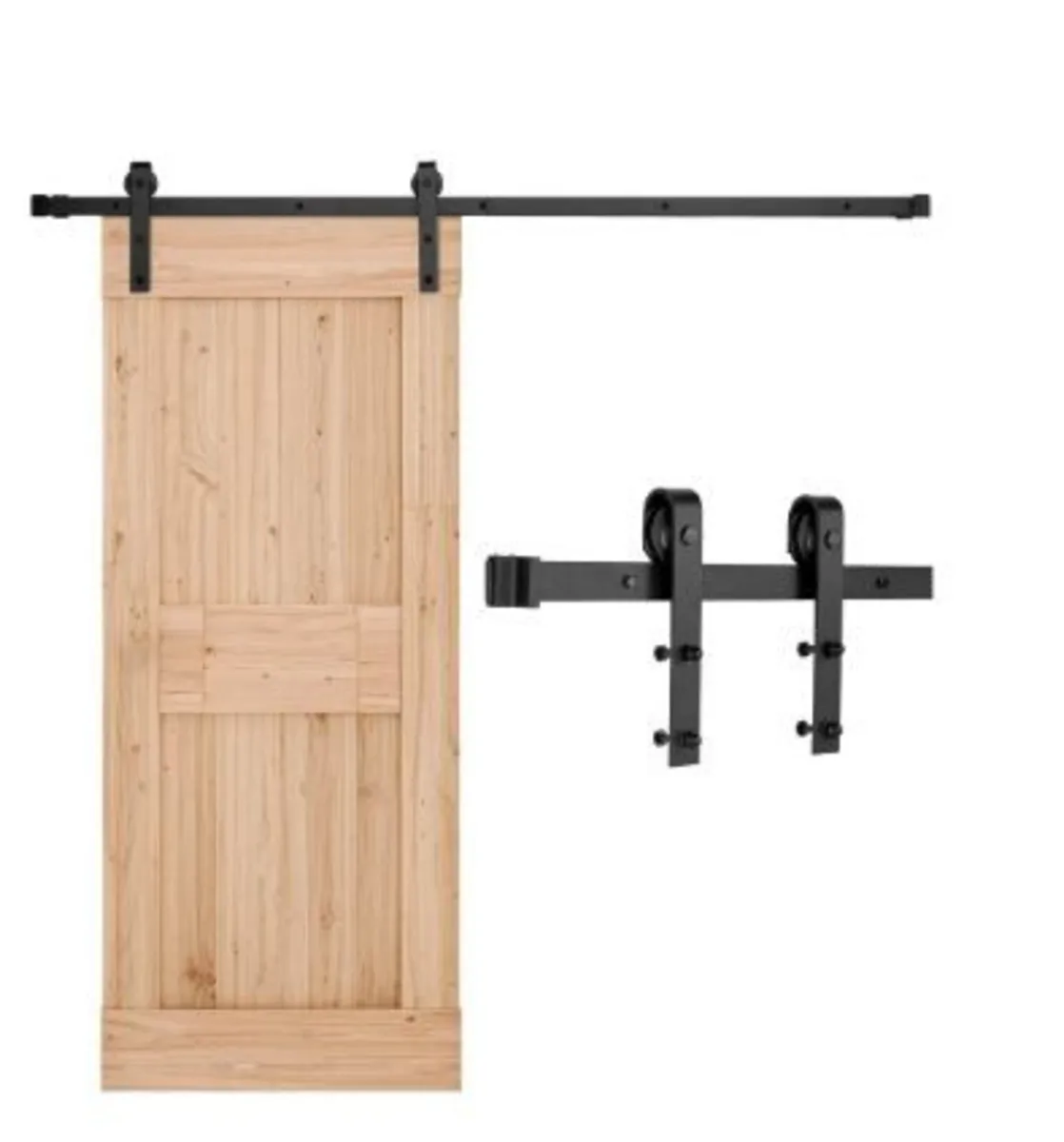 6.6FT Sliding Barn Door Hardware Kit - Image 4